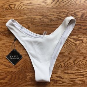 White bikini bottoms